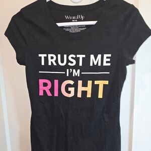 Wound Up Black Tee with Bold Graphic